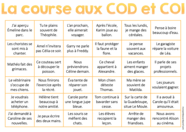 Ateliers Autonomes – Grammaire – Les COD Et Les COI